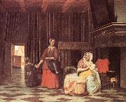 HOOCH, Pieter de Suckling Mother and Maid s oil painting picture wholesale
